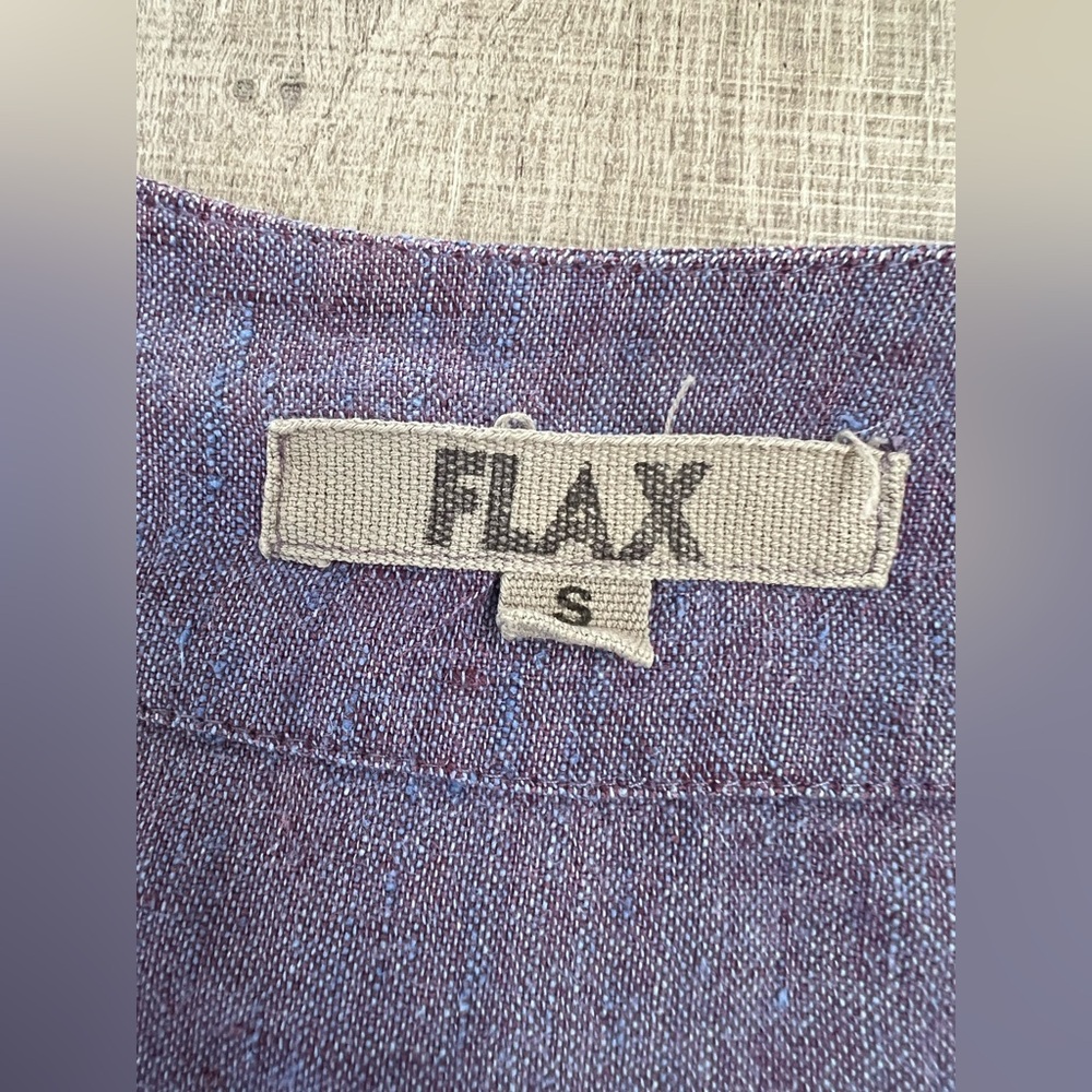 Flax Lavender Linen Button-Up Blouse Women’s Size Small - Picture 7 of 8